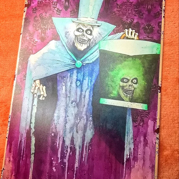 Haunted House Ghost & Head in Hat Box Tin Sign 12Hx8W - Picture 5 of 12